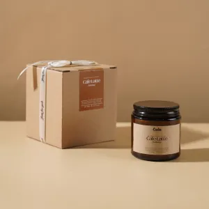 cafe latte, nến thơm bấc cotton, ceta candle, chus