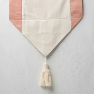 plain table runner, elegant color combination, easy to clean, durable material, elevates kitchen space