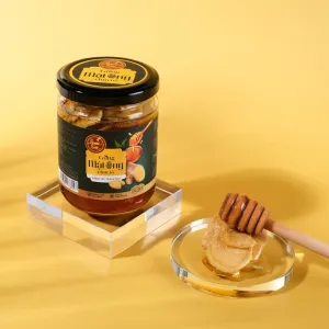 freeze dried ginger honey, ripened ginger honey from the hive, ginger in honey, cough remedy, health gift