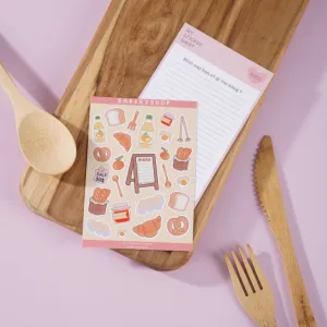 bakery shop sticker sheet, cute and lovely design, waterproof, brown-yellow color tone, vintage style, gift for friends