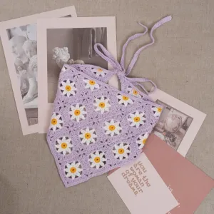 băng đô len daisy, màu sắc nổi bật, họa tiết hoa cúc đáng yêu, thiết kế nhẹ nhàng và thanh khiết, phong cách vintage