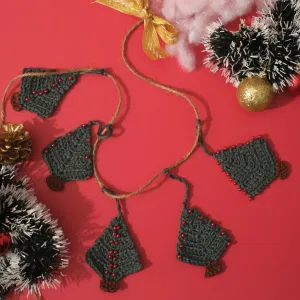 christmas trees garland, cute decor accessories, lovely design, durable, christmas theme, handcrafted gift