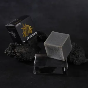 bamboo charcoal & siam wood soap, deep cleansing, natural ingredients, no preservatives or artificial colors, organic soap