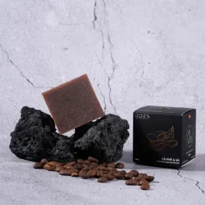 coffee & lemongrass soap, suitable for face, non-irritating, gentle exfoliation, exfoliates, natural ingredients