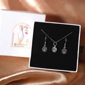 trang sức bạc hoa sen, chất liệu bạc cao cấp, đường nét mảnh mai, vẻ đẹp duyên dáng, trang sức thủ công, quà tặng sang trọng