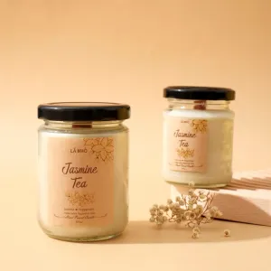 nến thơm jasmine tea, lá nhỏ , chus