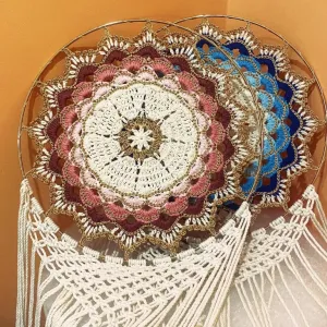 dreamcatcher macrame, giữ những giấc mơ tốt lành, biểu tượng của sự may mắn và bảo vệ, sản phẩm thủ công tỉ mỉ