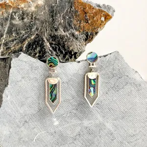 warrior earrings, nostalgia collection, 925 silver and mother of pearl material, creates a strong impression, sophisticated lady