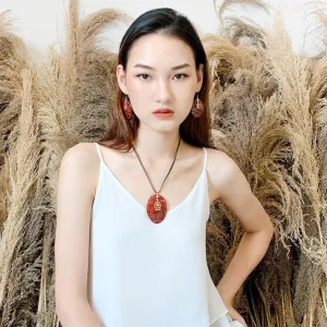 dynamite earrings & necklace, lacquer to wear collection, exquisite and intricate, impressive design, edgy style