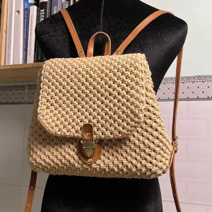 baby backpack, small and convenient, made of durable sheweave rope, handwoven bag, stylish and sophisticated