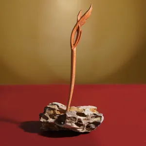“ashes of love” wooden hair stick, exquisite handcrafted technique, sturdy wood material, high durability