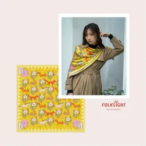 pure melody silk scarf, exclusive design scarf, versatile soft silk scarf, colorful silk scarf, unique patterned scarf