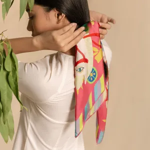 khăn lụa bạch mã, khăn lụa màu sặc sỡ, khăn lụa co giãn ít, khăn bandana, khăn lụa buộc làm áo, khăn buộc tóc lụa
