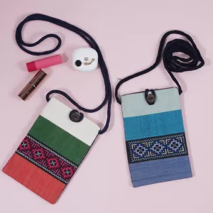 thai crossbody bag, cute and compact design, harmonious colors, sturdy strap, eye-catching accent, stylish and edgy