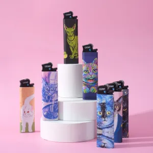2023 cat collection, cricket lighter, artistic-themed lighter, creative design, high durability, stylish accessory