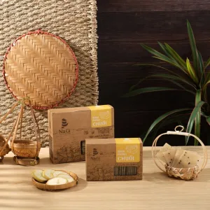 banana crackers, cà mau specialty, crispy and fluffy crackers, vegetarian snack, banana snack, gifts for foreigners