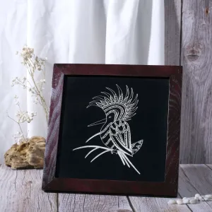 rufous-crested hummingbird, silver home decor, exquisite technique, delicate lines, high premium quality, elegant gift