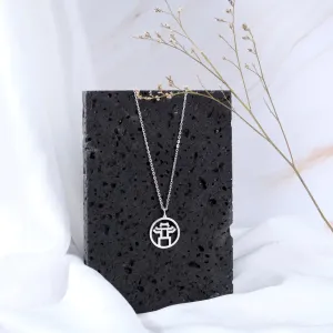 khue van cac silver necklace, symbol of intellectual beauty, elegant jewelry accessory, meaningful gift for loved ones