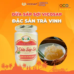 dừa sáp sợi, hũ nhỏ, đặc sản trà vinh, sản phẩm từ dừa sáp, thực phẩm dinh dưỡng, cơm dừa sáp dạng sợi, bữa ăn nhẹ giảm cân