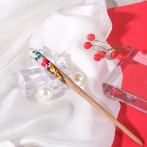 dried flower resin & wooden hair stick, elegant and rustic beauty, feminine hair accessory, easy to style, traditional style