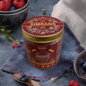 bánh biscotti hạnh nhân và nam việt quất - 150g, ăn vặt lành mạnh, bánh biscotti ăn giảm cân, bánh biscotti nguyên cám
