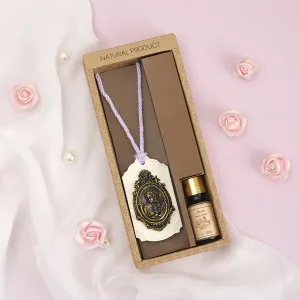 aroma stone & rose essential oil set, car odor removal scented stone, car decoration, essential oil scented stone, pure rose essential oil