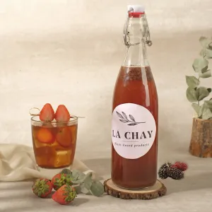 kombucha mâm xôi đen & dâu tây, đồ uống lên men tốt cho tiêu hóa, hương vị chua thơm, quà tặng sức khỏe, bổ sung dinh dưỡng, lợi khuẩn, lá chay, chus