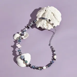vòng cổ stardust, chất liệu ngọc trai nước ngọt và đá tự nhiên, màu sắc huyền bí, điểm nhấn trang phục hằng ngày