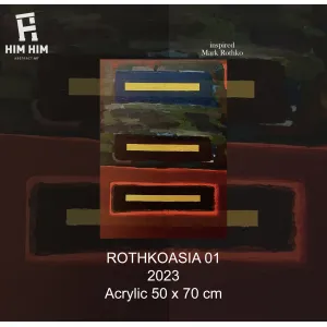 rothkoasia 01, tranh nghệ thuật trừu tượng vẽ tay, phong cách trừu tượng, sản phẩm trang trí sáng tạo, quà tặng cho người thân yêu