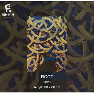 root, tranh nghệ thuật trừu tượng vẽ tay, họa tiết rễ cây nghệ thuật, tính mỹ thuật và sáng tạo, món quà tinh tế và sâu sắc