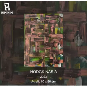 hodgkinasia, tranh nghệ thuật trừu tượng vẽ tay, màu sắc hài hòa và tinh tế, họa tiết hình khối, tranh nghệ thuật sâu sắc