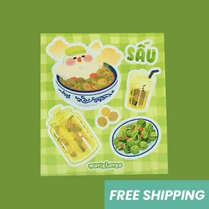 "sticker sấu, lựa chọn trang trí sáng tạo và độc đáo, có độ bền cao, màu sắc rực rỡ, hình ảnh đáng yêu "