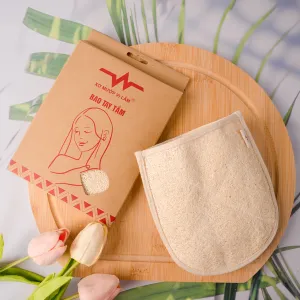 bao tay tắm xơ mướp, bao tay tẩy da chết, tẩy tế bào chết, dụng cụ tắm tiện lợi, giúp dưỡng da trắng mịn
