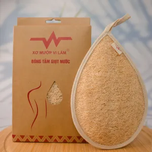 bông tắm xơ mướp hình giọt nước, bông tắm tự nhiên, bông tắm tiện dụng, tẩy da chết dịu nhẹ, làm sạch sâu