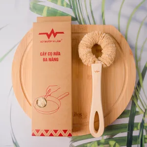 multipurpose loofah dishwashing brush, effectively removes grease and oil, efficient cleaning ability, non-abrasive to kitchenware