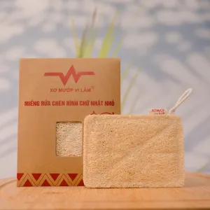 rectangle loofah dish washing pads, effective cleaning, non-abrasive, safe for hands, versatile cleaning tool