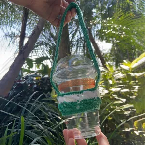 quai đựng ly bằng len sọc, thiết kế sang trọng, tiện ích đa năng, chất liệu tự nhiên, dễ vệ sinh, món quà ý nghĩa