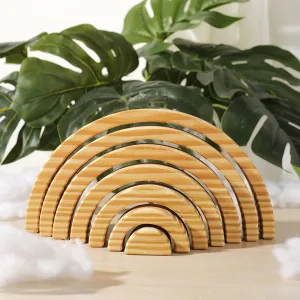 moon shaped wooden balancing toy, toy for kids, wooden puzzle set, stimulates imagination, supports logical development