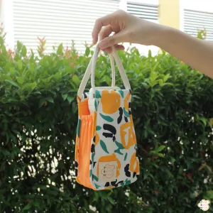 orange flower bottle holder, highly practical, striking pattern, sturdy and durable, long-lasting use
