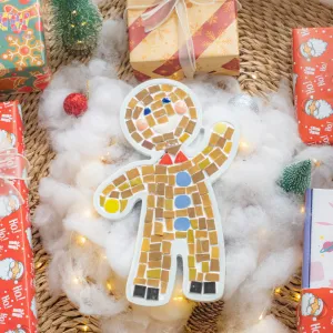 gingerbread diy mosaic kit for kids, unique toy, handcrafted kit, develops thinking skills, gift for children