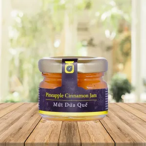 pineapple and cinnamon jam, sweet and sour flavor jam, authentic recipe, premium quality jam, gift for friends