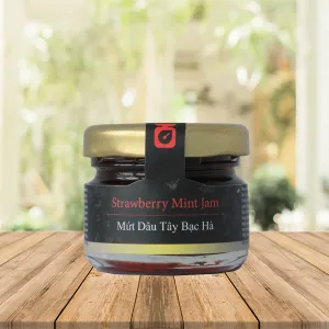 strawberry and mint jam,premium strawberry jam, sweet and sour taste, jam spread for sandwich bread, jam for baking.