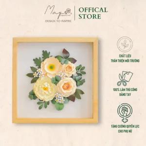 Winter Sunlight Handmade Paper Flower Painting - MAYPAPERFLOWER