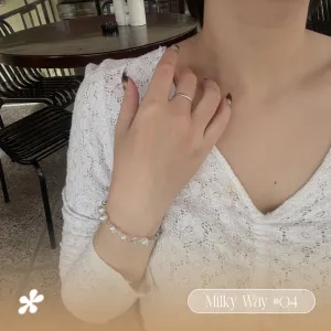 white necklace style 04, milky way collection, sweet and gentle design, elegant color, suitable for any style
