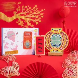 [2024 tet] lantern, diy mosaic kit for kids, develops creativity, child-safe, educational gift for children