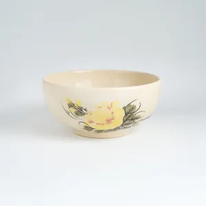 bát gốm sứ lớn "hoài", hoa mẫu đơn vàng nhạt, tu hú ceramics, chus