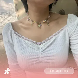 special version 1 necklace, du xuan collection, short form, light and subtle color tone, unique fashion accessory