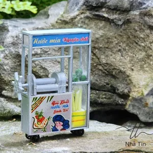 sugarcane vendor fridge magnet, little viet nam collection, unique magnet, intricate and detailed, handcrafted decor piece