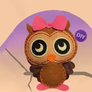 owl owlivia, diy 5+ sewing kit toy, educational learning toys, adorable stuffed animal, diy craft toy