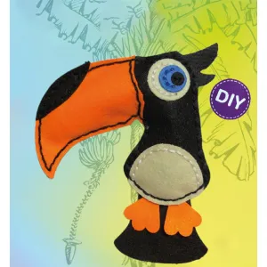 toucan mango, diy 5+ sewing kit toy, enhances creativity and logical thinking, child-safe toy, gift for children